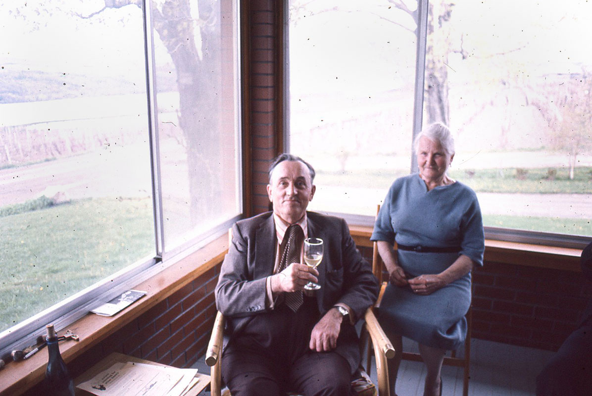 Konstantin and Eugenia on their porch