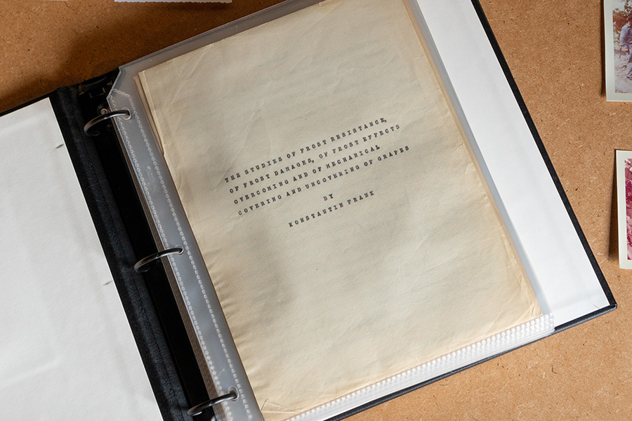 Konstantin's thesis in a binder.