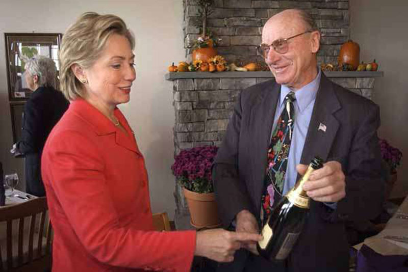 Willy Frank and Hilary Clinton.