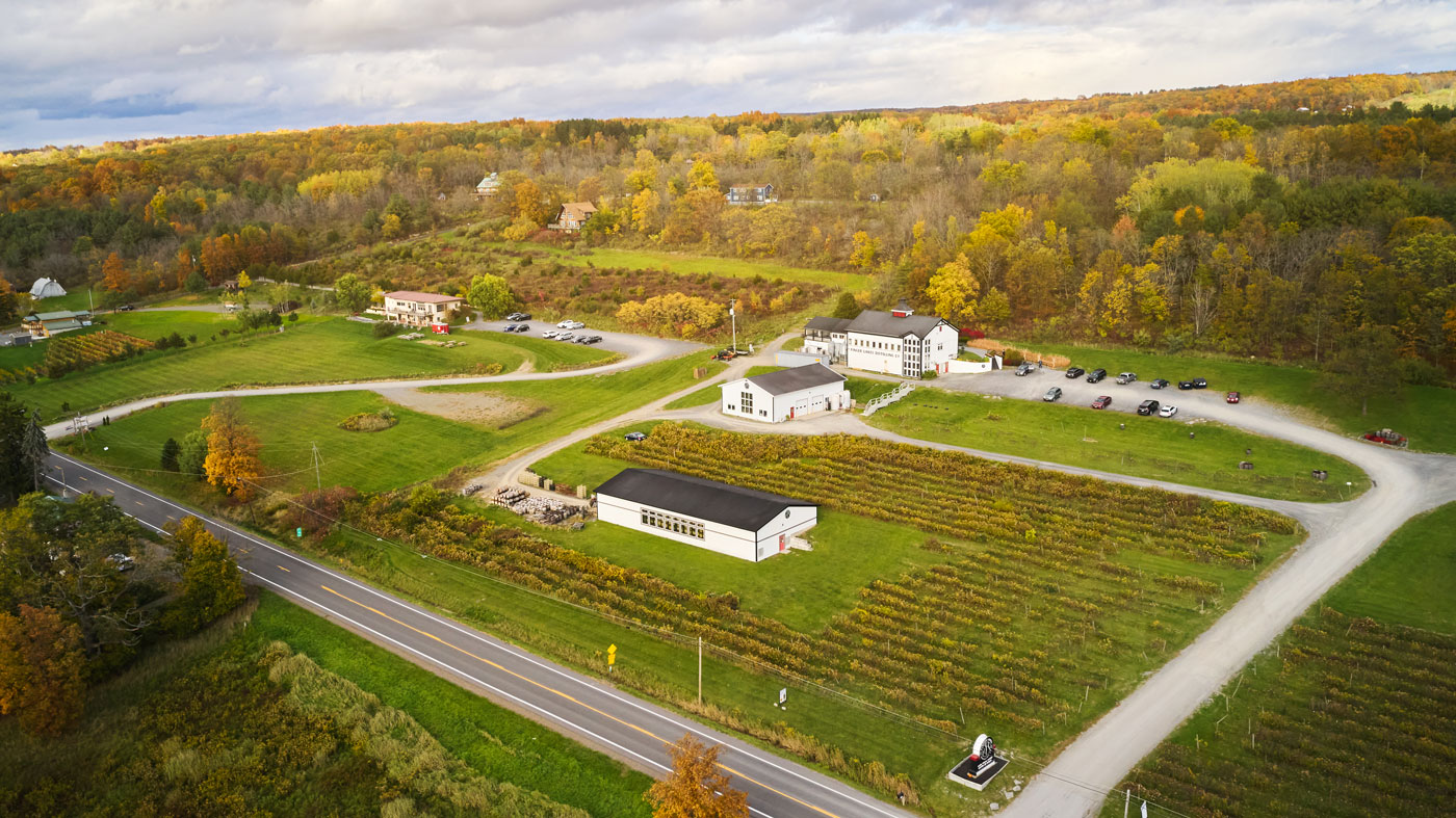 Landscape overview of distillery.