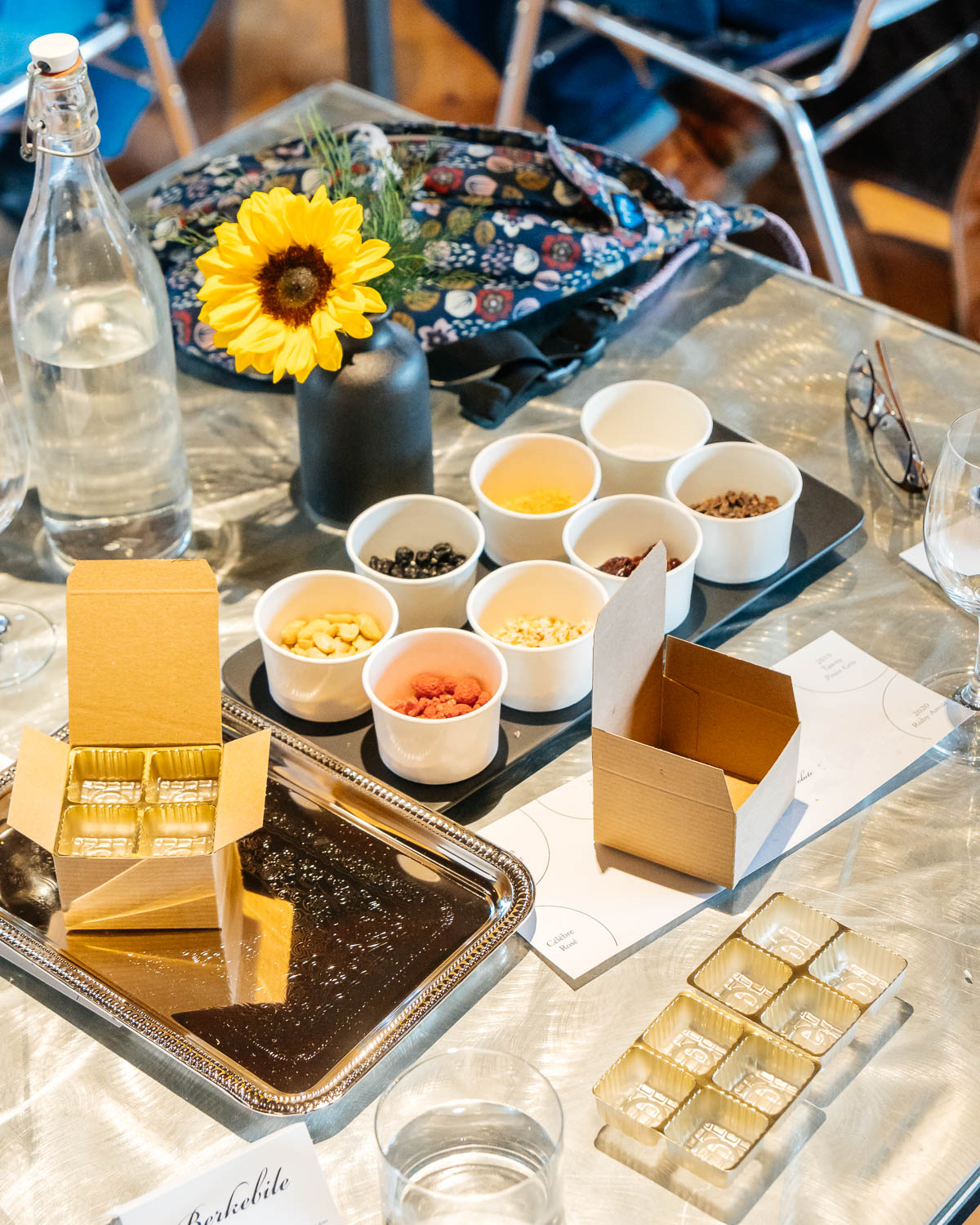 Guests making their own chocolates